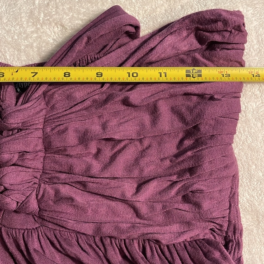 Type Z Strapless Maxi Dress with Tie around Neck Purple Size Large EUC - Picture 6 of 8